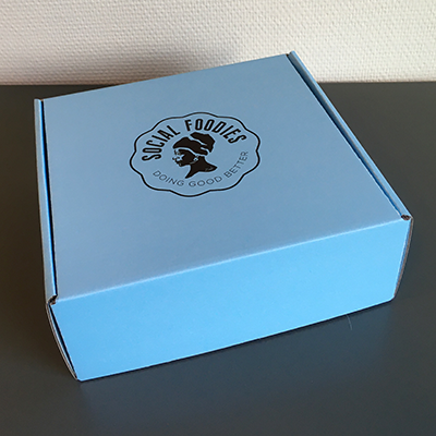 Blå pap gaveæske 1stk